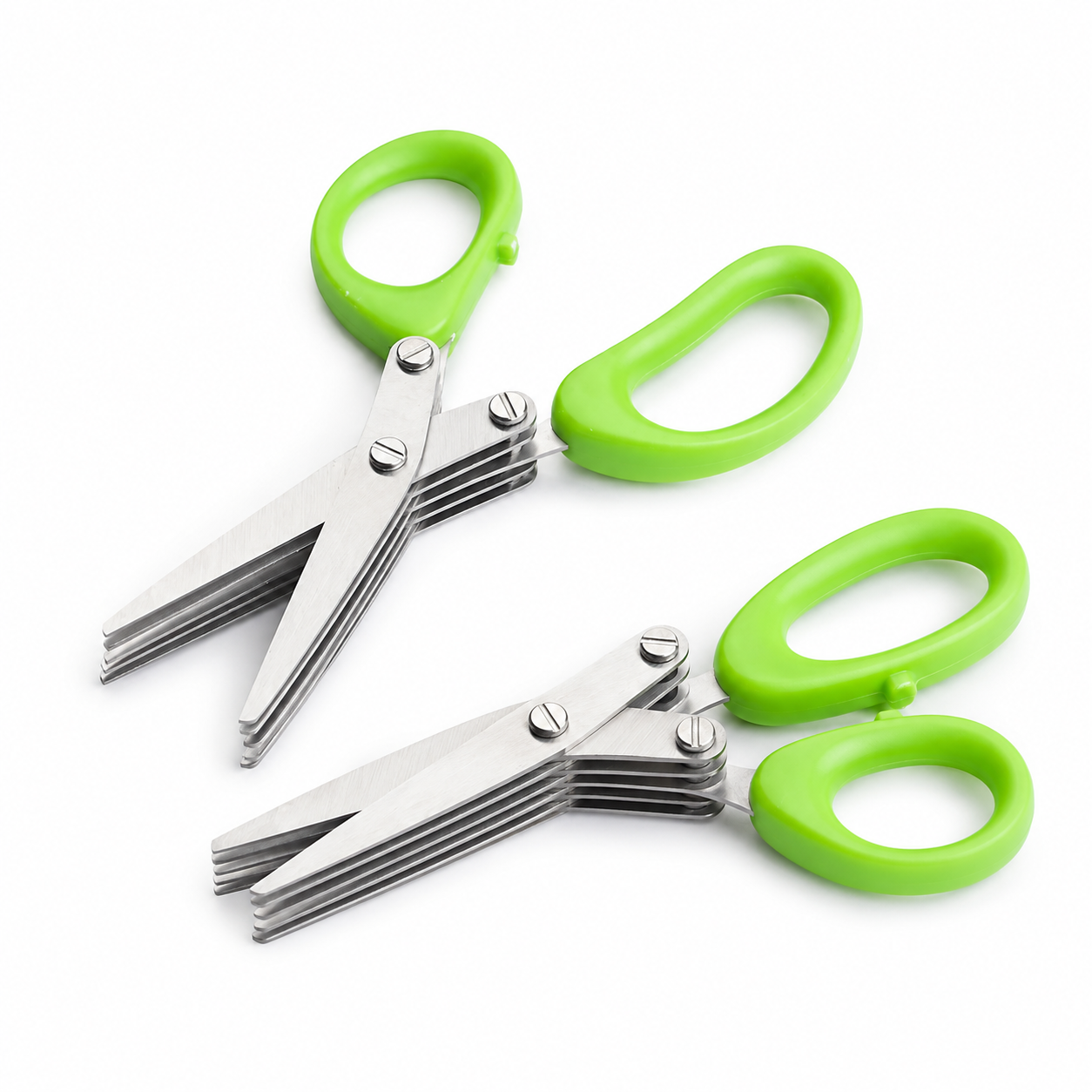 Multi-Layer Stainless Steel Kitchen Scissors, Quick-Cut Food Shears for Vegetables and Seasonings