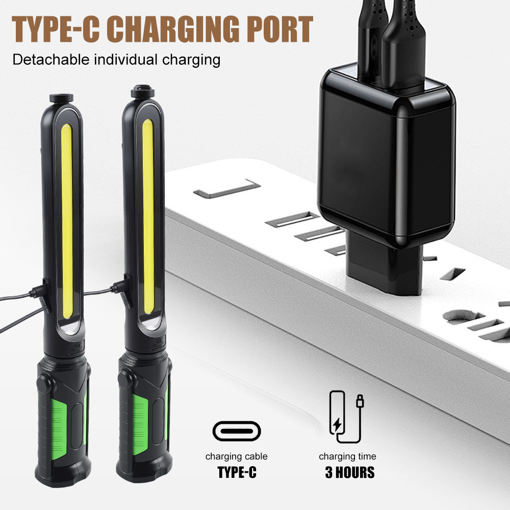 【FathersDayGift】2400LM Rechargeable LED Work Light with Magnetic Base