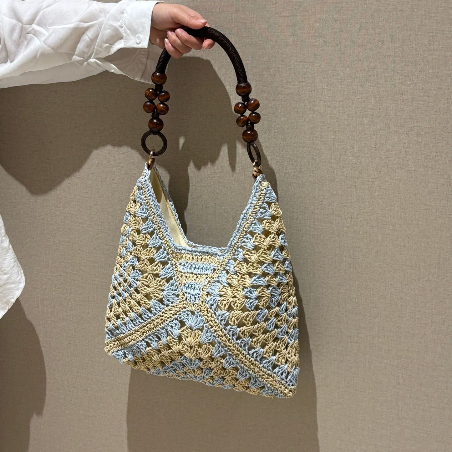 Women's Handmade Woven Straw Shoulder Bag