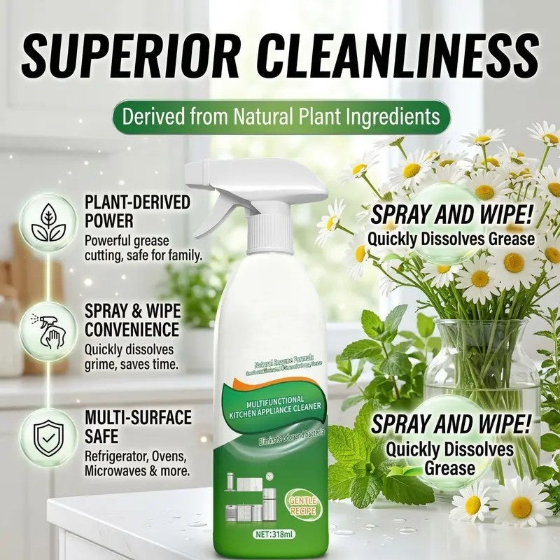 Natural Enzyme Kitchen Cleaner – Fast Grease Removal for Everyday Kitchen Cleaning, 318ml