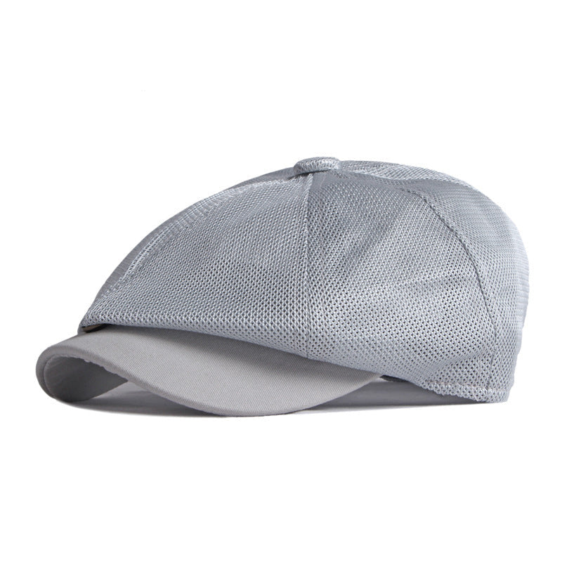Breathable Mesh Newsboy Cap — 8-Panel Stretch Fit, Unisex.