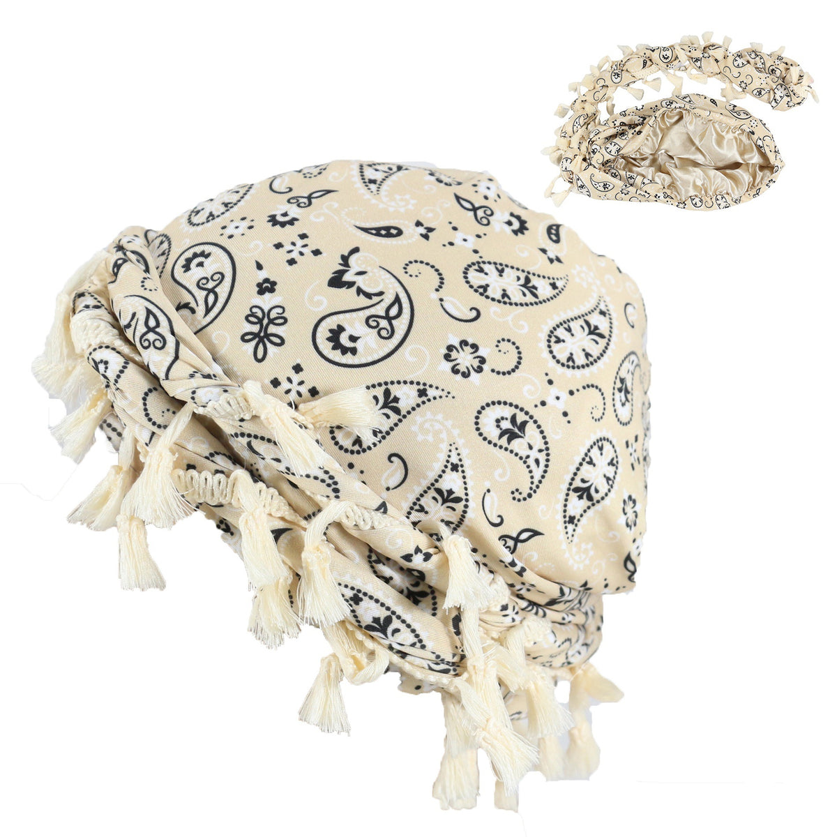 Printed Tassel Turban Headwrap – Paisley, Leopard & Camo