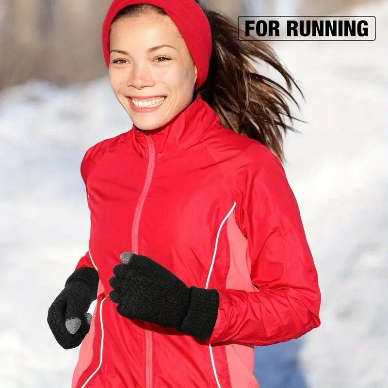 ❄️ Cozy Knit Touchscreen Gloves – Soft-Lined Winter Gloves for Men & Women