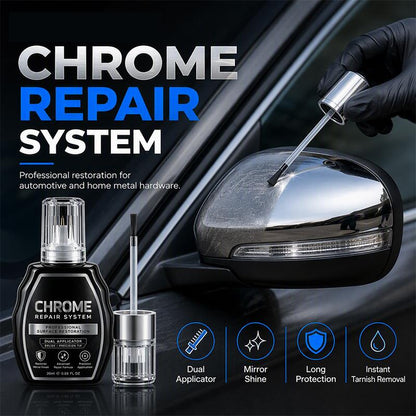 Chrome Metallic Touch Up Repair Pen Dual Tip Scratch Remover