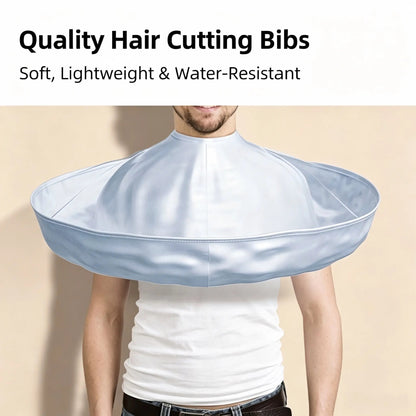 Hair Catcher Umbrella Cape for Home Haircuts