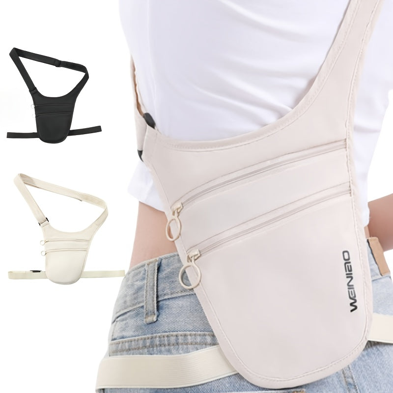 Anti-Theft Hidden Underarm Fanny Pack, Slim Waterproof Shoulder Holster Bag, Lightweight Crossbody Pouch for Travel Running Hiking
