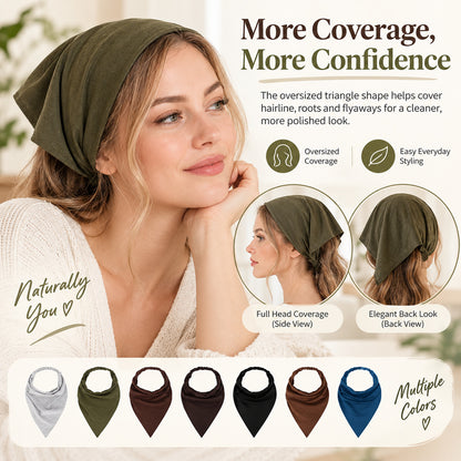 Elastic Back Triangle Hair Scarf for Women