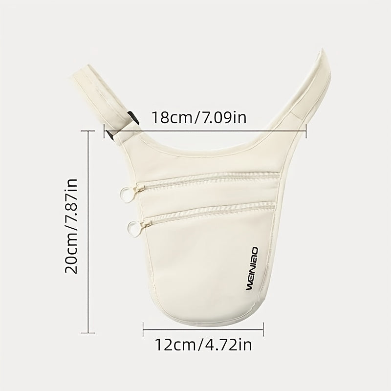Anti-Theft Hidden Underarm Fanny Pack, Slim Waterproof Shoulder Holster Bag, Lightweight Crossbody Pouch for Travel Running Hiking
