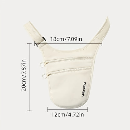 Anti-Theft Hidden Underarm Fanny Pack, Slim Waterproof Shoulder Holster Bag, Lightweight Crossbody Pouch for Travel Running Hiking
