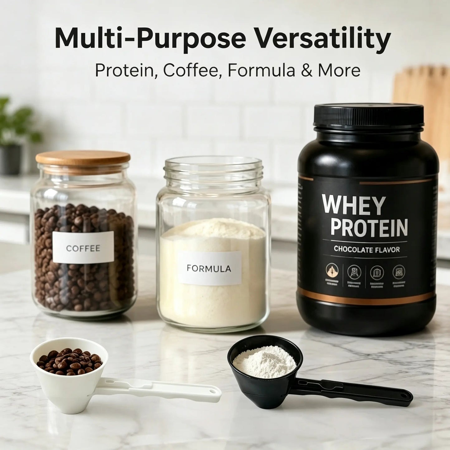 Openable Dosing Measuring Spoon 2‑in‑1 Powder Dispensing Spoon for Coffee & Tea
