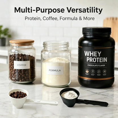 Openable Dosing Measuring Spoon 2‑in‑1 Powder Dispensing Spoon for Coffee & Tea