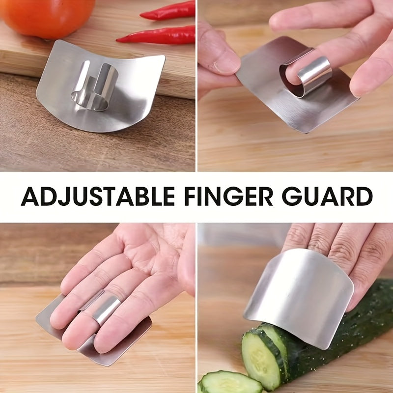 Stainless Steel Kitchen Finger Guard Anti-Cut Cutting Protector
