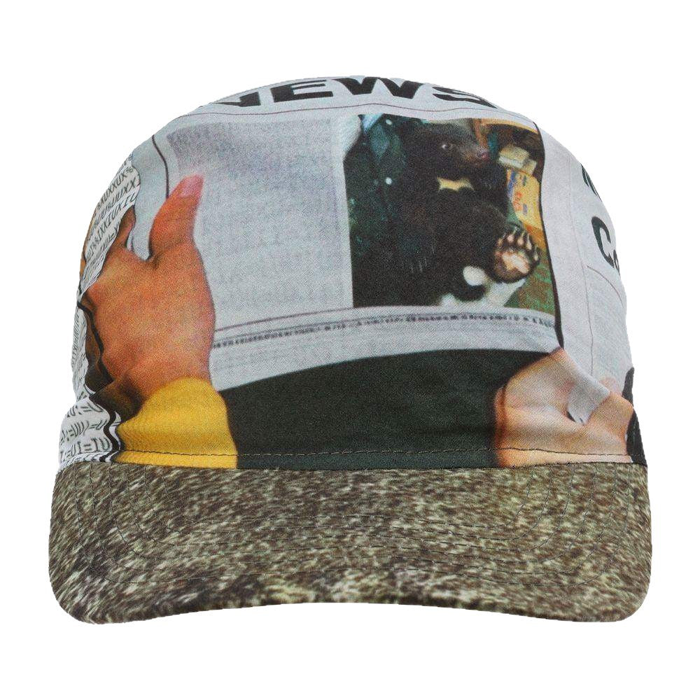 Newspaper Print Bandana Baseball Cap – Tie-Back Statement Hat