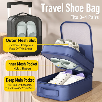 Mesh Travel Shoe Bag with Luggage Strap