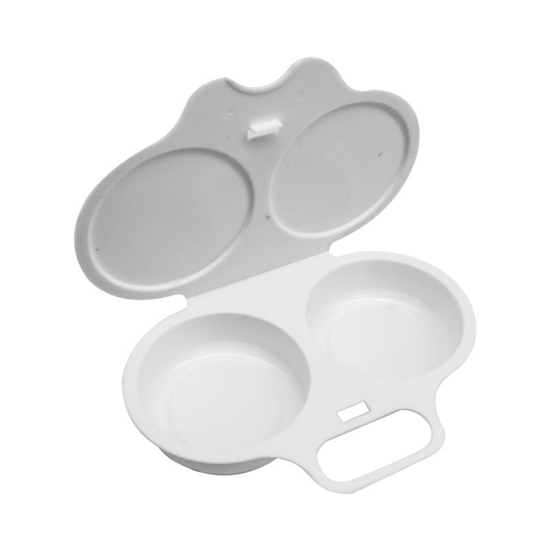 2 Cup Microwave Egg Poacher Plastic Egg Steamer with Lid