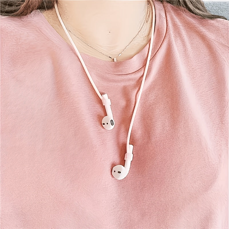 Anti Lost Silicone Earbuds Strap Wireless Earphone Neck Lanyard