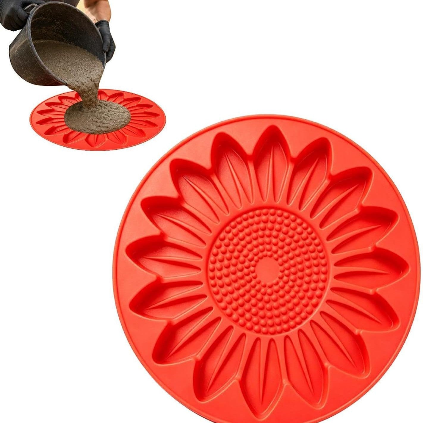 Garden Stepping Stone Mold Reusable DIY Pathway Concrete Mold Bee Butterfly Sunflower Pattern For Yard Lawn Decor