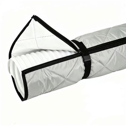 Heat Insulated Portable Air Conditioner Exhaust Pipe Cover, Waterproof Dustproof AC Hose Protector with 2 Elastic Fixing Straps