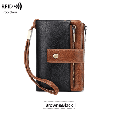 👛Women's long wallet, stylish clutch, elegant solid color RFID blocking leather wallet!!!