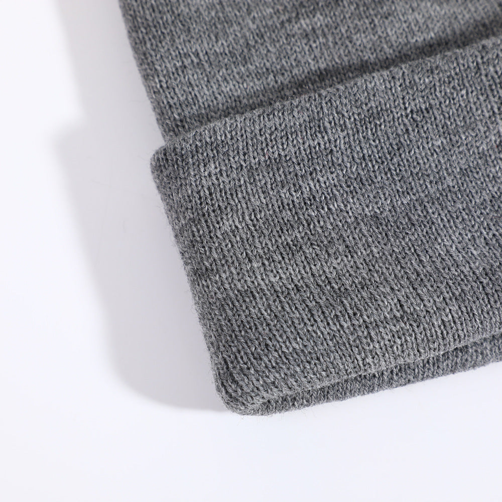 ✝️ Christian Cross Embroidered Beanie – Classic Cuffed Knit Hat