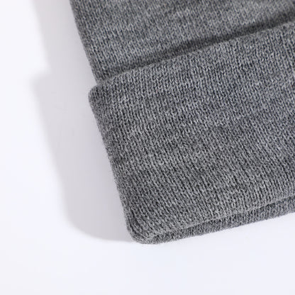 ✝️ Christian Cross Embroidered Beanie – Classic Cuffed Knit Hat