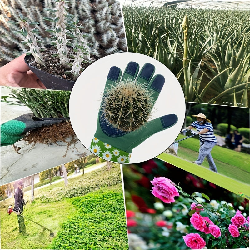 Thorn-Resistant Rose Gardening Gloves | Long Floral Cuffs