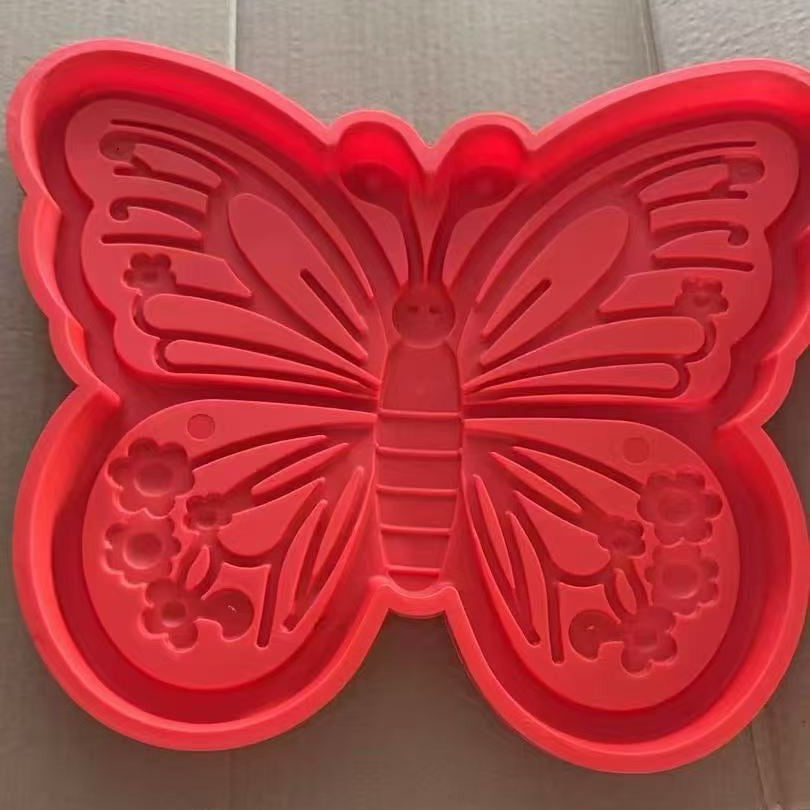 Garden Stepping Stone Mold Reusable DIY Pathway Concrete Mold Bee Butterfly Sunflower Pattern For Yard Lawn Decor