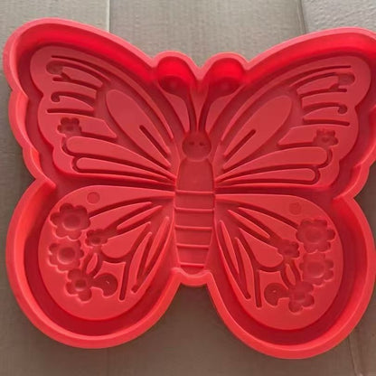 Garden Stepping Stone Mold Reusable DIY Pathway Concrete Mold Bee Butterfly Sunflower Pattern For Yard Lawn Decor