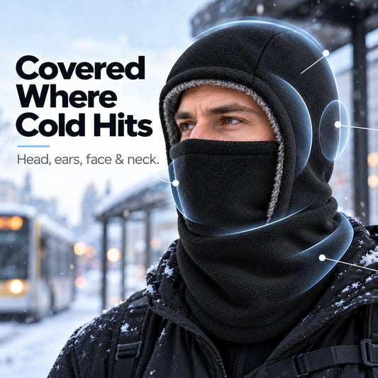 🔥 Winter Fleece Balaclava Hood – Full Head, Face & Neck Coverage