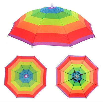 Hands‑Free Head Umbrella Hat Portable UV Protection Umbrella Cap for Fishing Gardening Beach Outdoor