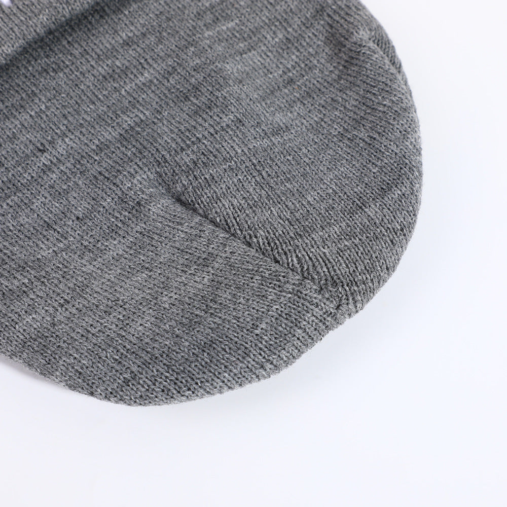 ✝️ Christian Cross Embroidered Beanie – Classic Cuffed Knit Hat