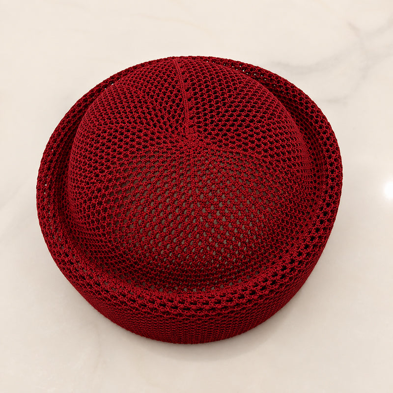 Breathable Mesh Hollow Crochet Brimless Docker Hat