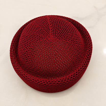 Breathable Mesh Hollow Crochet Brimless Docker Hat