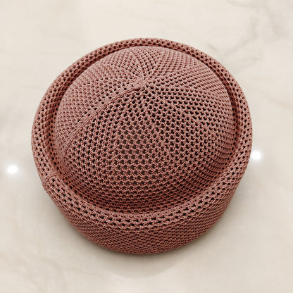 Breathable Mesh Hollow Crochet Brimless Docker Hat