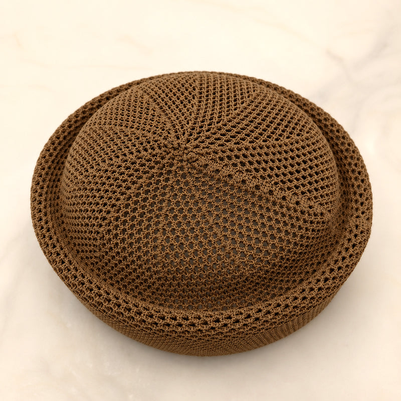 Breathable Mesh Hollow Crochet Brimless Docker Hat
