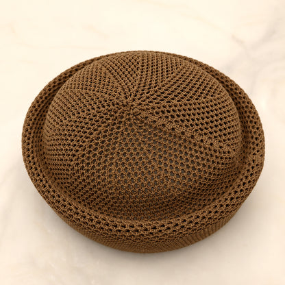Breathable Mesh Hollow Crochet Brimless Docker Hat