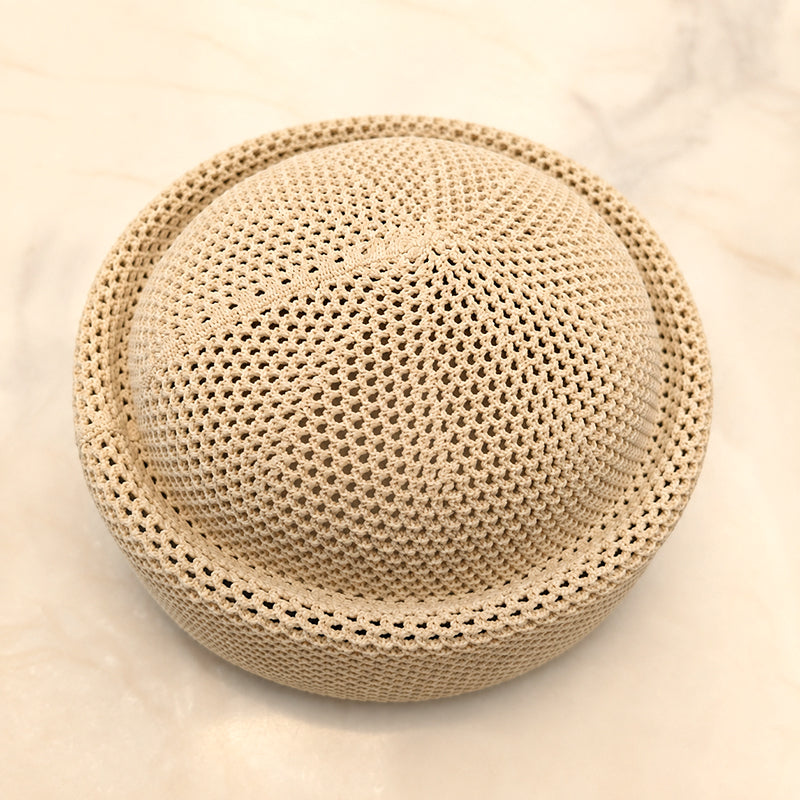 Breathable Mesh Hollow Crochet Brimless Docker Hat