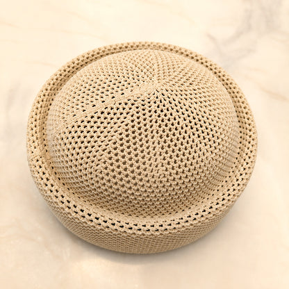 Breathable Mesh Hollow Crochet Brimless Docker Hat