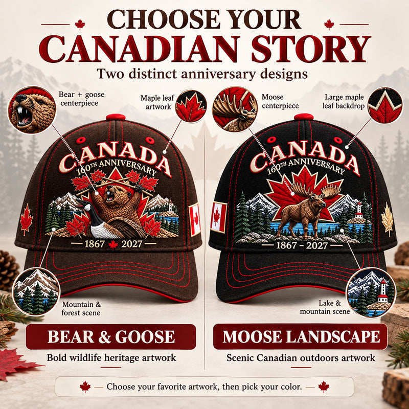 🇨🇦 2027 Canada 160th Anniversary Embroidered Baseball Cap | 1867–2027 Commemorative Hat