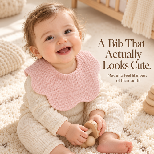 6-Layer Cotton Gauze Petal Baby Bib | Soft Drool Bib