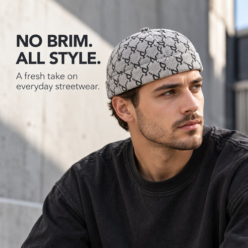 🔥 Brimless Docker Cap | Statement Streetwear Skull Hat