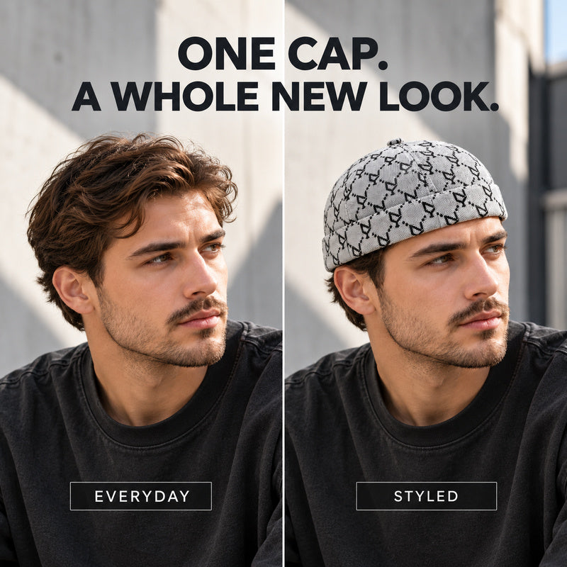 🔥 Brimless Docker Cap | Statement Streetwear Skull Hat