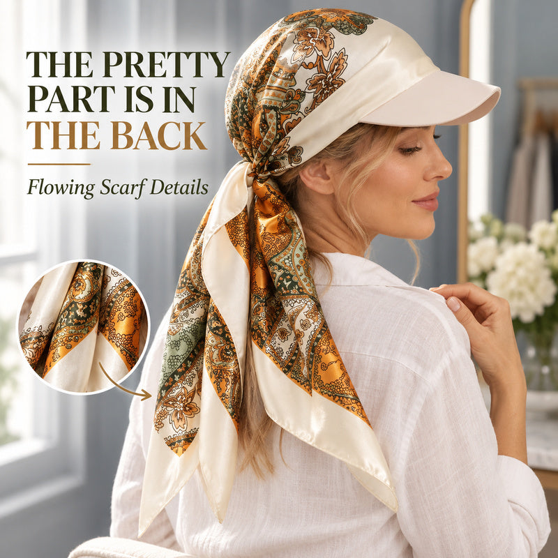Women's Scarf Visor Hat – Vintage Paisley & Leopard Prints