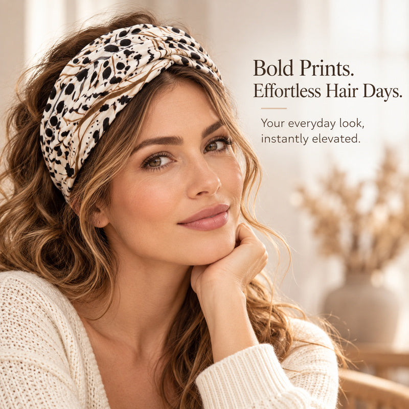 Women's Wide Printed Headband | Boho Floral & Leopard Styles