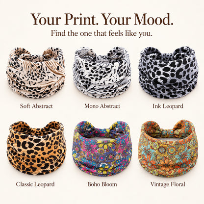Women's Wide Printed Headband | Boho Floral & Leopard Styles