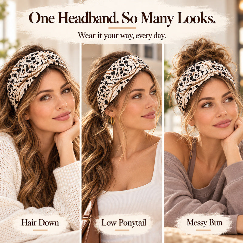 Women's Wide Printed Headband | Boho Floral & Leopard Styles