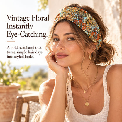 Women's Wide Printed Headband | Boho Floral & Leopard Styles