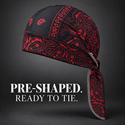 Paisley Biker Do Rag Head Wrap – Tie-Back Bandana Cap for Riding & Everyday Wear