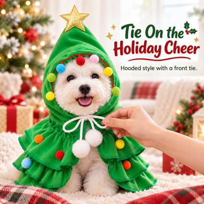 🎄 Christmas Tree Dog Costume | Cute Hooded Holiday Pet Outfit