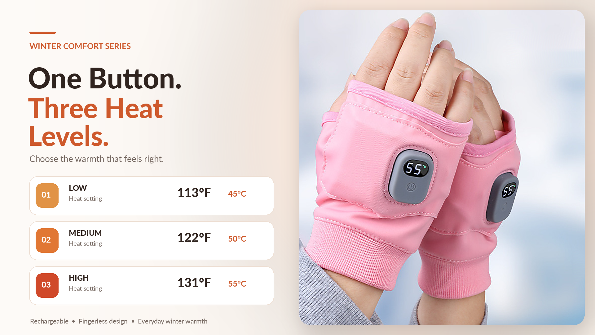 Three Heat Levels.